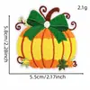 Parche Bordado de Calabaza de Cosecha de Otoño con Elemento de Lazo, Parche Bordado para Ropa y Bolsos, Parche DIY para Reparar Agujeros