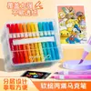 Marcadores Acrílicos de Colores con Punta Suave en Caja Apilable para Estudiantes y Niños, Plumas de Acuarela Apilables que No Manchan y Son Lavables