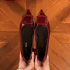 Zapatos planos de punta fina y escote bajo para mujer, nueva colección otoño 2026, hebilla cuadrada, tacón grueso, estilo slip-on, versátiles, cómodos, adecuados para el trabajo y el trayecto diario, zapatos pequeños de piel