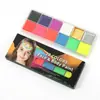 Tinta fluorescente de 12 cores para rosto, pasta para pintura facial e corporal, maquiagem criativa e pigmentos de pintura para festas e eventos