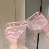 Calcinha Feminina de Renda Borboleta Puramente Sedutora, Alta Elasticidade, Transparente, Fundo Aberto, Tiras Finas, Design Vazado, Calcinha Triângulo de Alta Elasticidade Sem Costura para Mulheres