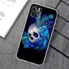 Funda para iPhone 15 con calavera rosa, moderna y moderna funda para teléfono de Halloween y terror para hombre.
