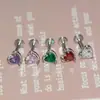 Nuevos Tachuelas para Labios de Corazón de 5 Colores Joyería para Labios Micro-Incrustada de Acero Inoxidable Tachuelas para Hélice Auricular Accesorios para Orejas Estilo Ins Directo del Fabricante Joyería para Piercings