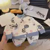 Ropa de Casa de Felpa Cálida Nai Fu Estilo Fair Isle Set de Dibujos Animados de Otoño e Invierno para Niños Niñas Clase A