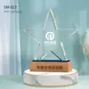 Trofeo de Cristal Creativo de Madera Grabado Personalizado Medalla de Competencia Producción Placa Autorizada Premio al Empleado Destacado Souvenir