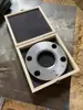 Caja de madera componentes estándar anillo de rodillo mecánico metálico calibre de anillo caja de embalaje caja de madera cuadrada con tapa abatible