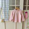 Nueva Camiseta Térmica Elástica Gruesa Coreana de Otoño e Invierno para Niños con Diseño de Oso de Dibujos Animados para Niños y Niñas
