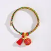 Festival do Barco-Dragão Pulseira de Fio Colorido Fio Vermelho para Mulheres, Pulseira Trançada Feita à Mão, Joia Zongzi, Pulseira para Exame de Admissão ao Ensino Médio, Presente de Feriado