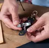 Estojo de Couro com Chaveiro para Kit de Bateria Atacado Transfronteiriço, Estojo de Couro para Armazenamento de Chaveiro Chave Inglesa para Afinação de Bateria, Bolsa para Acessórios de Bateria