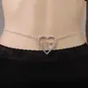 Joias da Moda Europeia e Americana Corrente de Cintura Transparente Simples Sexy com Strass Feminina Doce Cool Biki Sua Corrente Corporal Decoração de Cintura com Diamante Flash