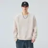 Ropa de Hombre Fengshe / 2026 Primavera y Otoño Nueva Sudadera Versátil de Cuello Redondo para Hombre de Peso Pesado 360g con Textura Jacquard