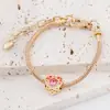 2025 Nuevo Pulsera de Abalorios con Goteo de Aceite Accesible de Lujo Diamante Corazón de Tres Colores Agujero Grande Accesorios para Joyería DIY