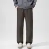 Colección nueva 2026: Pantalones casuales de lana a rayas, ligeros, lujosos y elegantes para hombre, con un diseño clásico, minimalista y moderno, de corte relajado