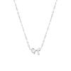 Collar de lazo hueco de plata esterlina S925 para mujer, con detalles dorados, ligero, de lujo, de alta gama, dulce y delicado, con cadena de clavícula.