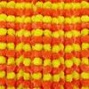 Día de Muertos Mexicano Cadena de Flores Artificiales Halloween Británico Americano Anillo de Crisantemo de Longevidad de Plástico Tira Colgante Estéreo para Exteriores