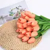 Flores Tulipán Artificiales de PU Mini Hidratantes Transfronterizos Flores Falsas Decoración del Hogar Adornos para Fotos Venta Directa de Fábrica