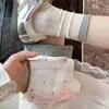 Calcetines finos de lunares de verano para mujer, calcetines de media pantorrilla, calcetines holgados estilo ballet, calcetines largos de malla con lunares blancos
