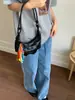 Bolsa de Design de Nicho Feminina Grande Capacidade 2025 Nova Verão Casual Estilo Coreano Ombro Único Transversal Bolsa Dobrada Dumpling