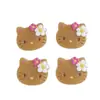 Super Hada Dulce Plumeria Cabeza de Gato Kt Accesorios Tocado DIY Pasador Funda de Teléfono Celular Parche Decoración Agujero Zapato Combinación