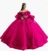 Vestido de Noche Transfronterizo de un Hombro con Falda Abullonada Floral y Mangas Abullonadas, Nuevo Estilo 2026 para Fiesta de Cumpleaños
