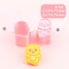 Molde para Paleta Serie Dragón de Leche Caricatura Simulada Personaje Acción Emoji Molde de Corte 3D Molde para Paleta DIY