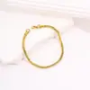 Pulseira de Aço Titânio, Pulseira Banhada a Ouro 18K por Eletrodeposição a Vácuo, Corrente Que Não Desbota, Pulseira Trançada Redonda Cobra Atacado