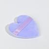 Borla de polvo de algodón de terciopelo de cristal en forma de corazón, polvos sueltos, borla de polvo de amor, polvo de maquillaje de presión de doble cara, borla de maquillaje para estudio fotográfico