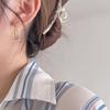 Pendientes Asimétricos Mobius de Plata de Ley 925 Versátiles Estilo K Coreano Pendientes Femeninos Pendientes de Moda para Cabello Corto