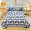 Cobertor de Cama de Lã de Leite Espessado Conjunto de Três Peças Outono e Inverno Estilo Renda Quente Lençol Antiderrapante Capa de Colchão Capa Kang Atacado