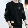 [Entrega Rápida] Moletons Masculinos Outono e Inverno Veludo Solto Gola Redonda Camiseta Básica Manga Longa Tamanho Grande