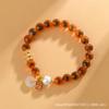 Pulsera Nueva de Ágata Corazón de Azúcar Azul Chino para Mujer Pulsera de Vidrio Gris Fragante de Medio Azúcar Colgante de Hebilla Ping An Xiangyun Joyería al Por Mayor