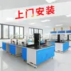 Fábrica de Shenzhen Dongguan banco de pruebas de acero y madera banco de pruebas químicas banco lateral banco consola de pruebas de laboratorio