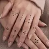 Nuevas Pegatinas de Tatuaje Herbales Transfronterizas, Tatuajes de Línea Totem Estilo Ins Fresco, Pegatinas de Tatuaje Impermeables de Larga Duración para Mujer