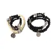 Nuevo Bolso Chinoiserie Tai Chi Bagua para Una Persona Wang Ye Periférico Pulsera de Estilo Nacional con Cuentas para Mujer Pulsera Elegante Retro de Doble Capa