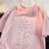 Transfronteiriço Aliexpress Grupo de Gatos Montanha Desenho Animado Tendência Verão Viagem Montanha Rio Gato Linha Camiseta Manga Curta Masculina Poliéster