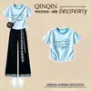 2026 Conjunto de Duas Peças Casual Doce Fofo de Manga Curta para Meninas Calça Casual Versátil Estilo Escolar Tendência