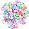 Fatias Coloridas de Argila Macia Desenhos Animados de Frutas Letras em Inglês Perfuradas Conjunto de Argila Macia Material de Argila Macia para Pulseira