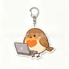 Pingente Chaveiro Acrílico Pisco-de-peito-ruivo Europeu Desenho Animado Criativo Presente Decoração de Mochila Mercadoria de Anime Transfronteiriça