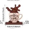 Adornos Decorativos de Madera Populares de Amazon para Cafeterías, Decoraciones de Mesa de Cocina de Gnomo Estilo Granja, Manualidades y Decoración