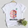 Camiseta de Manga Corta con Estampado de Flores Nuevo 2025 para Mujer, Top Casual de Manga Corta
