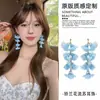 Isla Brillante~ Pendientes de Borla de Pétalos Amarillos Estilo Vacacional para Mujer Hacen que la Cara se Vea Más Pequeña Pendiente de Playa Exagerado Nuevo Estilo 2026
