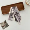 Corea del Sur Bufanda de Seda Nueva Ins Flor de Anacardo Cinta Bufanda Decorativa para Mujer Combinación con Todo Corbata y Envoltura para el Cabello Bufanda Larga de Doble Cara