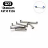 Joyería para Piercing en Forma de U de Aleación de Titanio Astm-F136 Tachuelas Embebidas de Ángulo Recto Doble Extremo Grosor de 1.6 mm Rosca M1.2 10/12/1