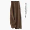 Pantalones Rectos de Pierna Ancha de Cintura Alta Personalizados para Mujer, Casual para el Trabajo, Otoño, Adelgazantes, con Caída, Sueltos