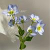 6 Cabeças de Flor de Narciso Decorativas de Orelha de Coelho para Hotel, Novas Flores Artificiais de Gardênia, Materiais Florais para Decoração de Auditório, Flores Artificiais de Orelha de Coelho Atacado