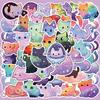 50 lindos stickers de gatito con cielo estrellado de dibujos animados decoración para portátil, agenda manual, carcasa de teléfono móvil, pegatinas diy