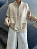 Chaqueta de punto con cremallera y cuello alto estilo ropa de trabajo personalizada para mujer transfronteriza, cárdigan suéter de manga larga con bloques de color
