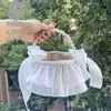 Suministros para Boda Estilo Occidental Tela de Perlas Cesta para Lanzar Flores de Dama de Honor Cesta de Mano para Dama de Honor Decoración de Salón de Bodas