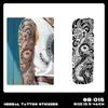 Pegatinas de Tatuaje Herbales de Brazo Completo Transfronterizas, Impermeables, de Larga Duración, No Reflectantes, Diseños de Tatuajes Realistas para Manos, Brazo de Flores, Brazo de Flor de Cerezo, Estilo Tradicional