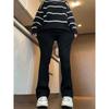 Calça Vibe Estilo Americano Masculina Marca Tendência High Street Jeans Preto Stretch Slim-fit Estreito Calça Reta Slim-fit